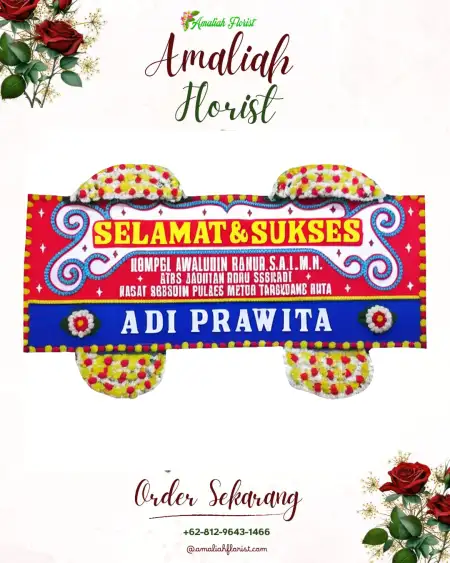 Papan Bunga Ucapan Selamat Geblug